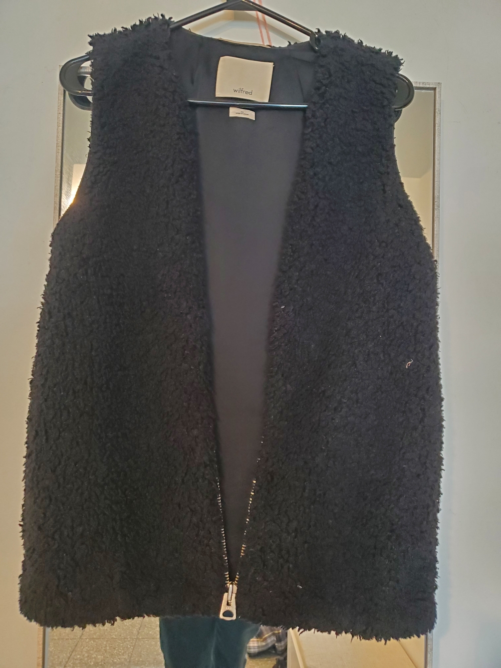 Wilfred Black Vest Fluffy Good Condition Comfy Size Small - Picture 2 of 7